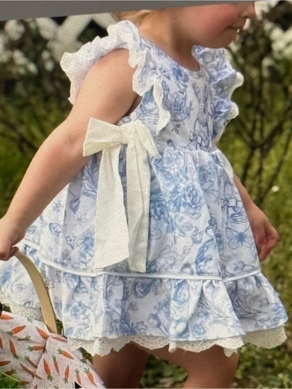 Bums &  Rose. blue Bunny print dress 3T